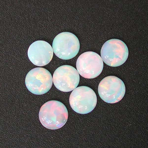 Opals - Round - 4mm - White link