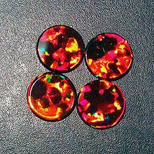 Opals - Round Coin - 8mm - Black link