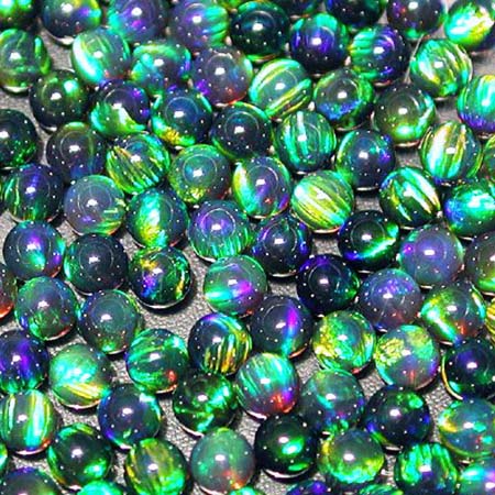 Opals - Spheres - 3 mm - Green link