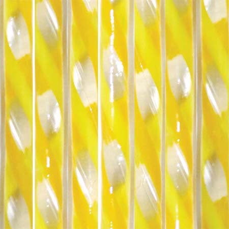 Canary and Marigold Twisted 90 COE Cane - approx. 9 in. link