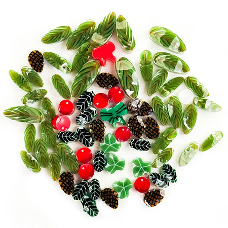 Wreath Murrini Mix  90 COE 1oz. link