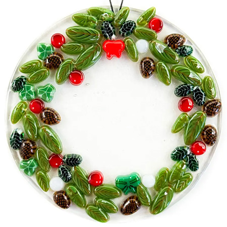 Wreath Murrini Mix 90 COE 1oz. Wreath Murrini Mix 90 COE 1oz. photo