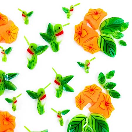 Hummingbird Flower Mix Murrine 96 COE link