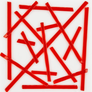 Cherry Red Semi-Opal Noodle Fusible 96 COE link