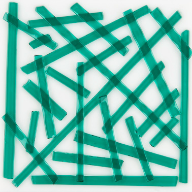 Teal Green Transparent Noodle Fusible 96 COE link
