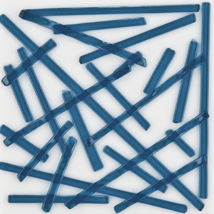 Deep Aqua Transparent Noodle Fusible 96 COE photo