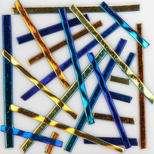 Dichroic 16 x 3/16 in. wide Noodle Black System 96 (12 per tube) link