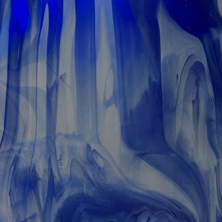 Y96 Gray Opal with Cobalt Opal Streaks Fusible 96 COE photo