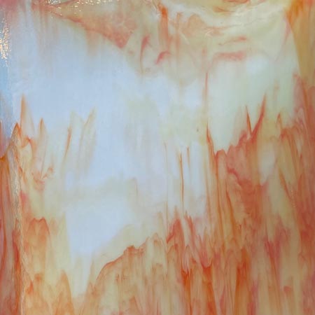 Y96 Dreamcicle Mix (Orange & White Opals) Fusible 96 COE link