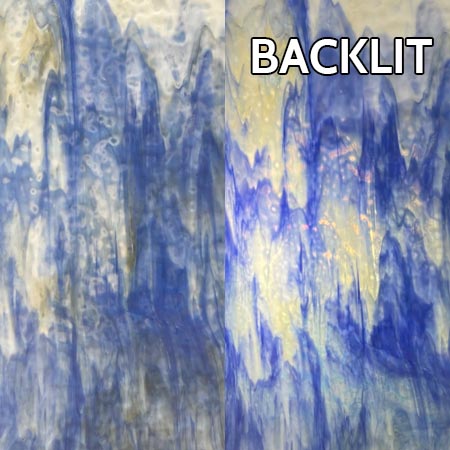 White Opal/ Cobalt Blue/ Amber Mottled photo