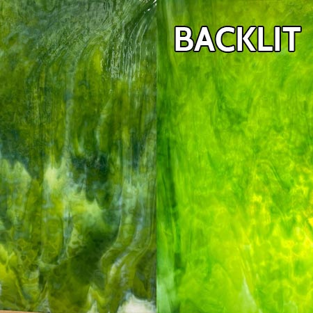 White Opal/ Lime Green/ Emerald Green link
