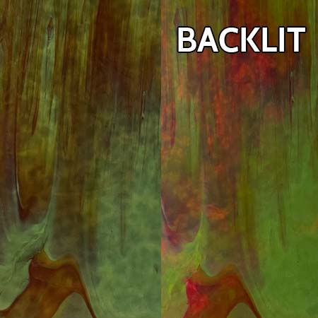 Emerald Green Opal/ Orange Red Mottled photo