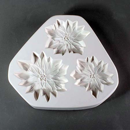 Poinsettia Ornaments Frit Cast Mold - 9.5 x 8.5 in. link