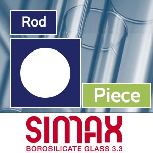 Piece 6 mm Simax Clear Rod link