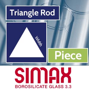 Piece 6mm Simax Clear Triangular Rod Piece 6mm Simax Clear Triangular Rod photo