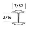 7/32 in. Prairie House H-Round Zinc Came link
