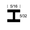 5/16 x 5/32 H-Flat Lead Came  link