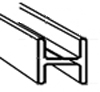 7/32 x 9/64 in. H-Flat Brass Came link