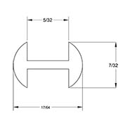 15 lb. Spool - 7/32 x 5/32 in. H-Round Lead Came  link