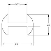 3/16 x 5/32 in. H-Round Narrow Lead Came (33 lbs.)  link