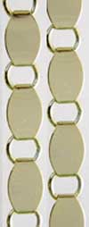 25 ft Roll of Oval (9 x 14mm) Disc Gold-Plated Bracelet Chain link