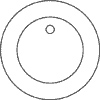 6 in. Circle with 1/2 in. Bevel - Polished - hole link