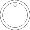 4 in. Circle-1/8 in. Bevel - Polished - with Hole link