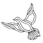 Flying Dove - Clear Bevel Cluster 9 x 10 in., 10 pieces link