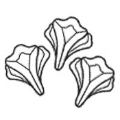 3 Bell Flowers - Blue Bevel Cluster 4 x 4-1/2 in., 3 pieces each link