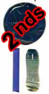Seconds Dark Blue Amber/ Purple Striking Borocolour Rod 33 COE (sold by the pound) link