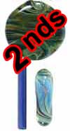 Seconds Green Amber/Purple Borocolour Rod 33 COE (sold by the pound) link